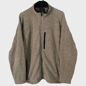Royal Robbins Fleece Full-Zip Jacket Tan Men's Size Large Mock-Neck Outerwear